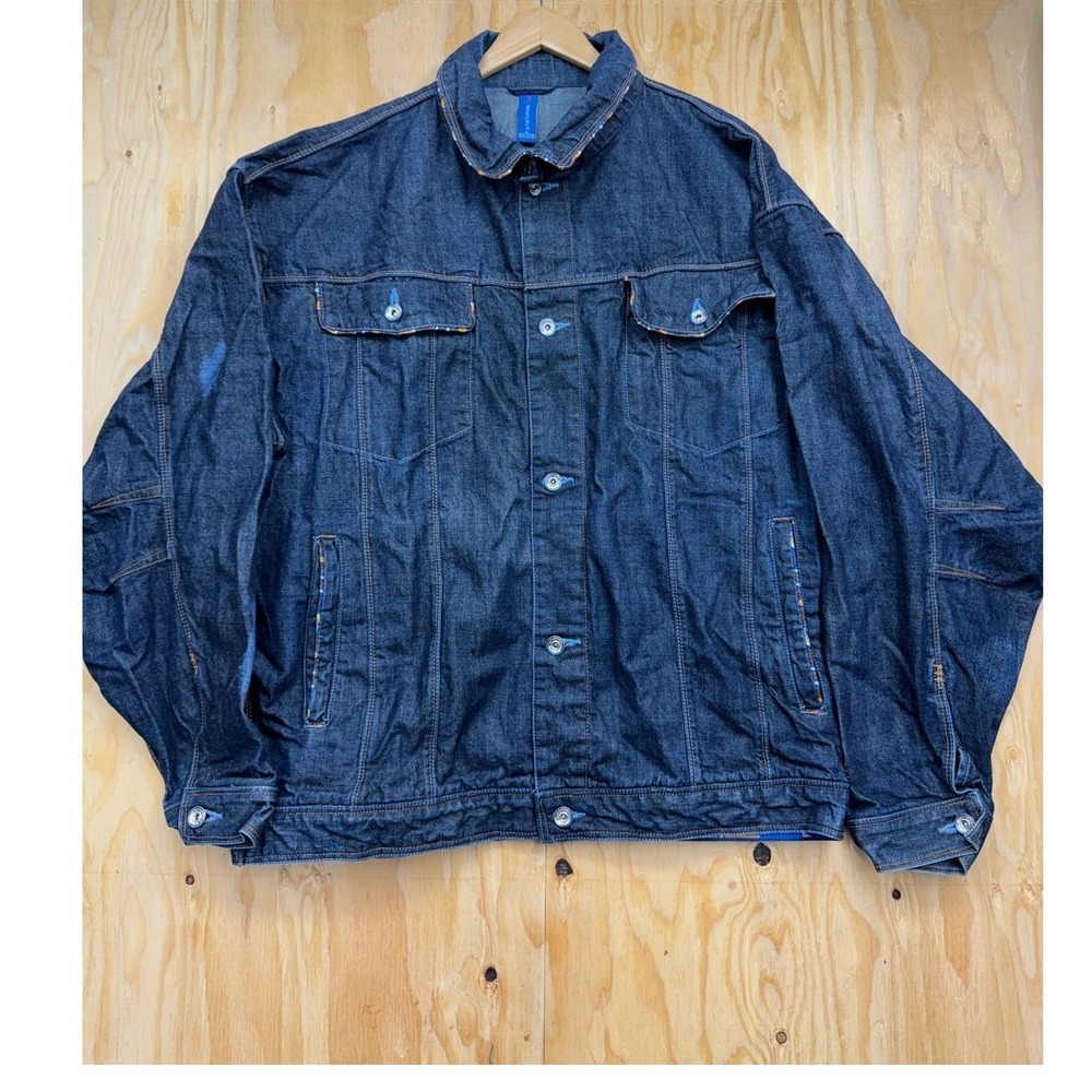 Vintage Platinum FUBU Fat Albert Denim Jacket 2XL Dark Wash Trucker Streetwear